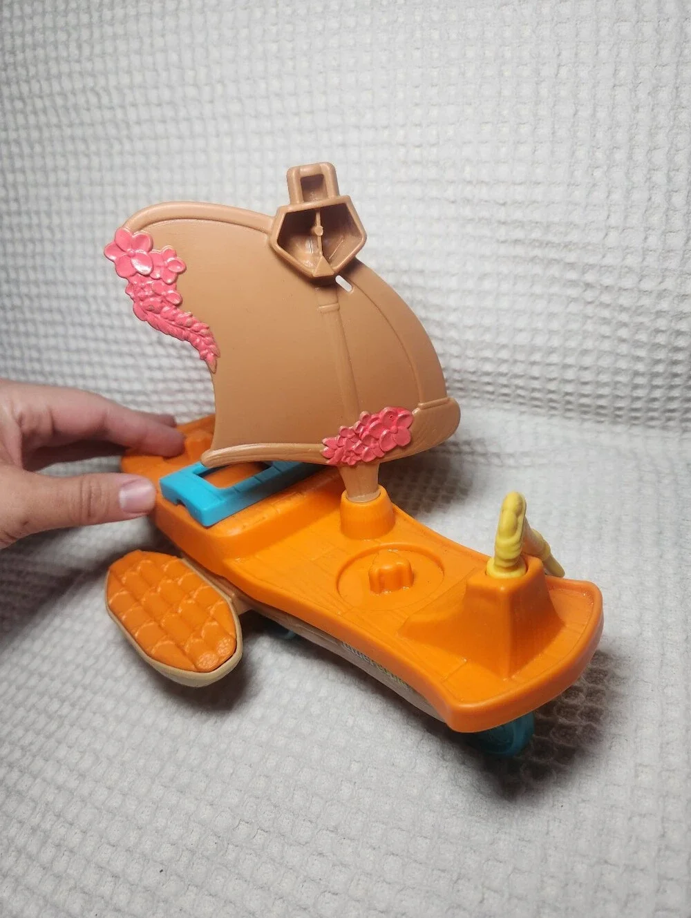 Fisher-Price Little People Moana  Figure And Sailboat Toy with Blue Accents